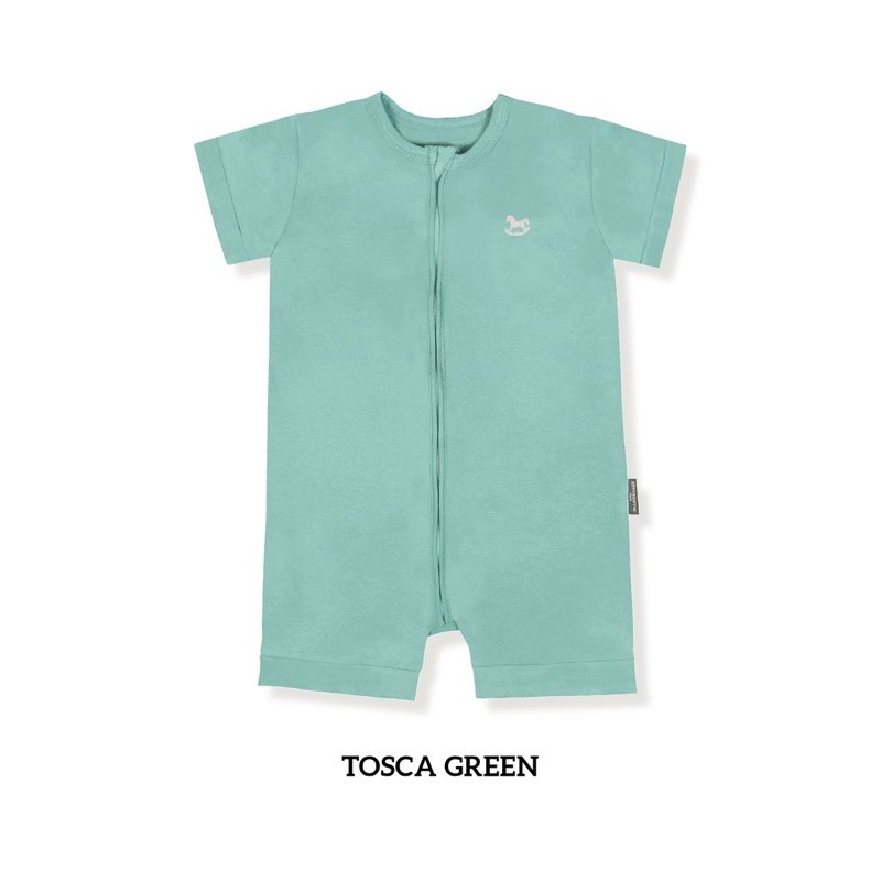 Agigu Wear - Zippy Playsuit by Little Palmerhaus 6M - 3Y, Jumsuit Bayi, Baju bayi, Jumper Baby-Tosca Green