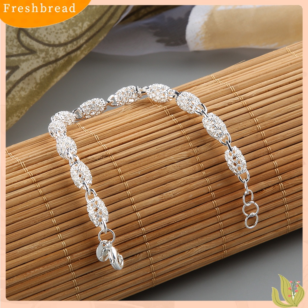 [TERLARIS]Bracelet Elegant Anti-rust Women Silver Plated Hollow Ball Bangle Chain for Travel