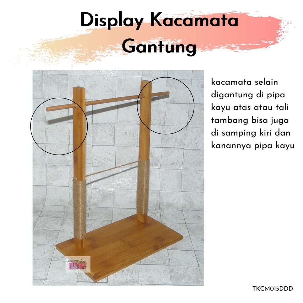 Rak Display Bahan Kayu Untuk Organizer Perhiasan Kacamata Premium Stand Kacamata Murah(BH)