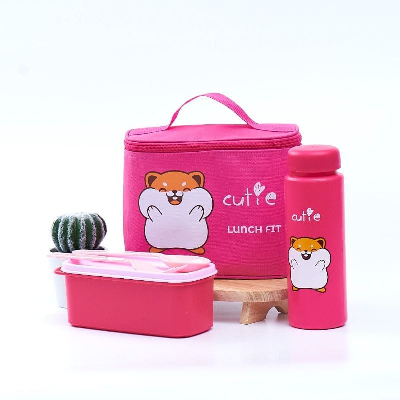 Lunch Box Set / Kotak bekal Lengkap Tas Botol Kotak makan  / Tas Bekal Anak / jenny set