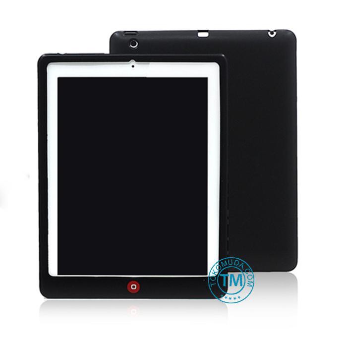 New Soft Silicone Slim Rubber Protective Case Cover Skin For Apple Ipad2/3/4 New Ipad  Black Move To