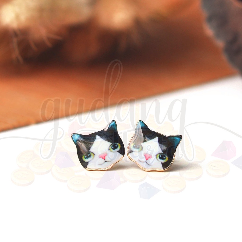 Anting Stud Tusuk Cute Little Cat Kucing Lucu Unik Imut GH 203141