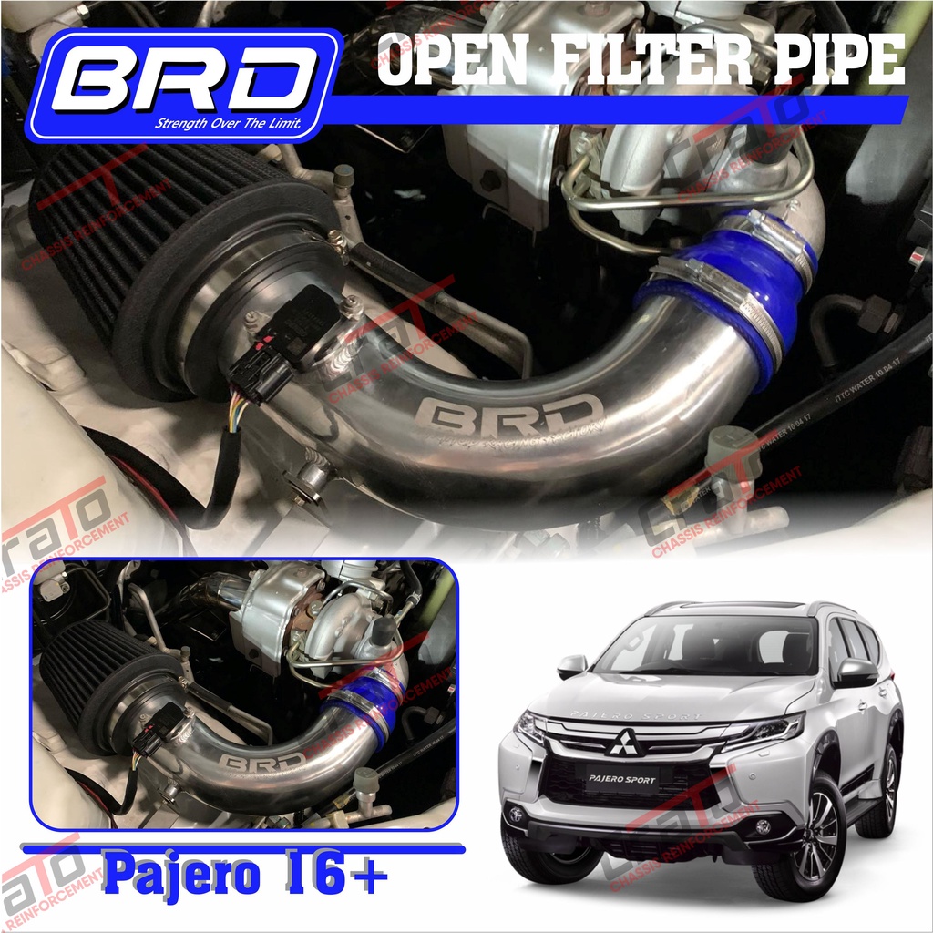 Pipa Open Filter Udara BRD thailand All New Pajero Sport Dakar Triton 16+ ANPS 4N15 2016 2017 2018 2