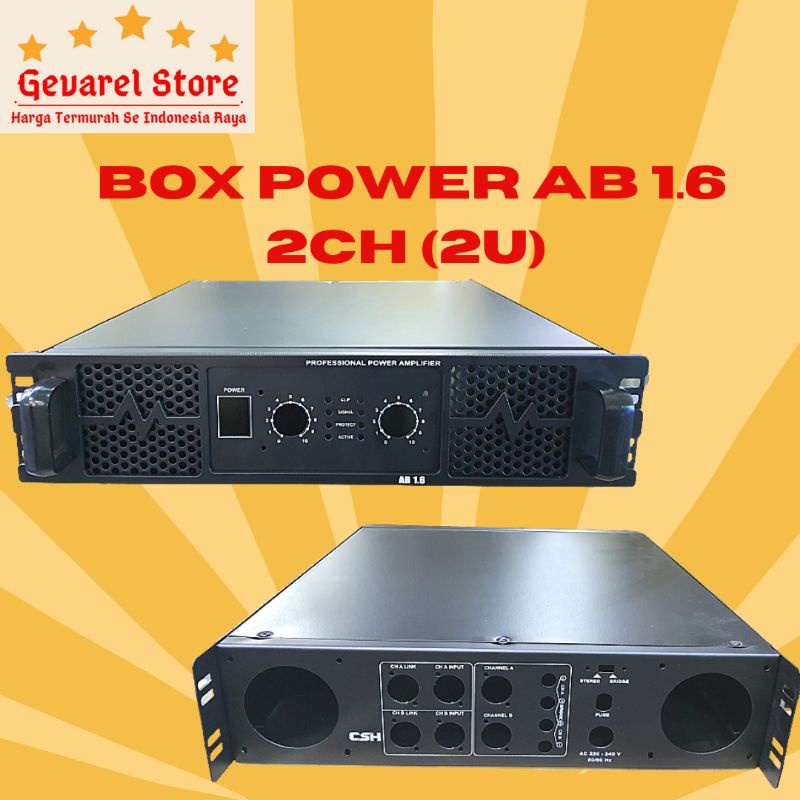 Box Power AB 1.6 2Ch (2U) Tebal Murah (Siap Meluncur)