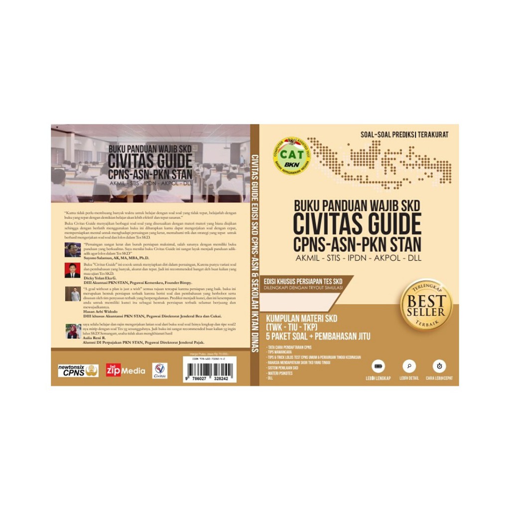 [TERMURAH+GRATIS MERCHANDISE] PANDUAN WAJIB SKD CPNS/ASN PREDIKSI TERAKURAT “CIVITAS GUIDE”
