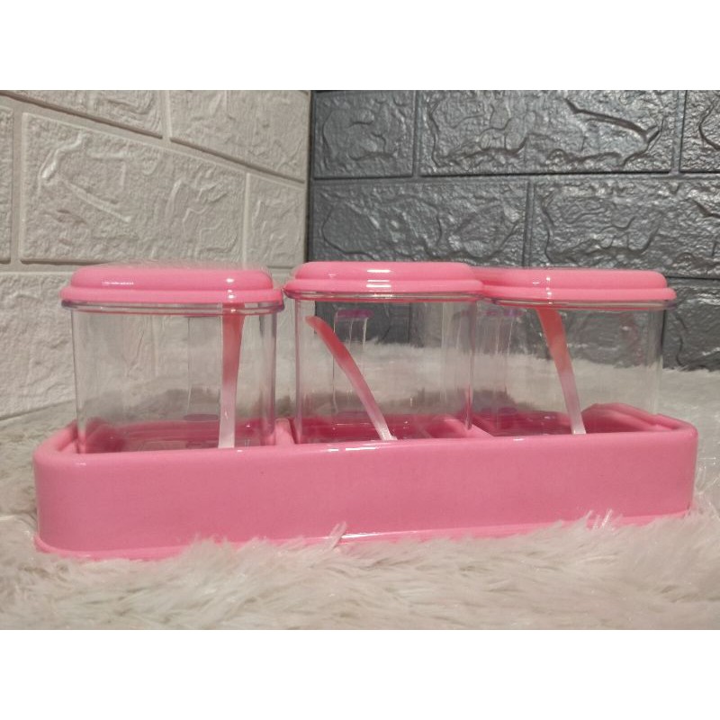 Tempat Garam Isi 3 Edisi Pink TGM 149-3 Golden Lemon