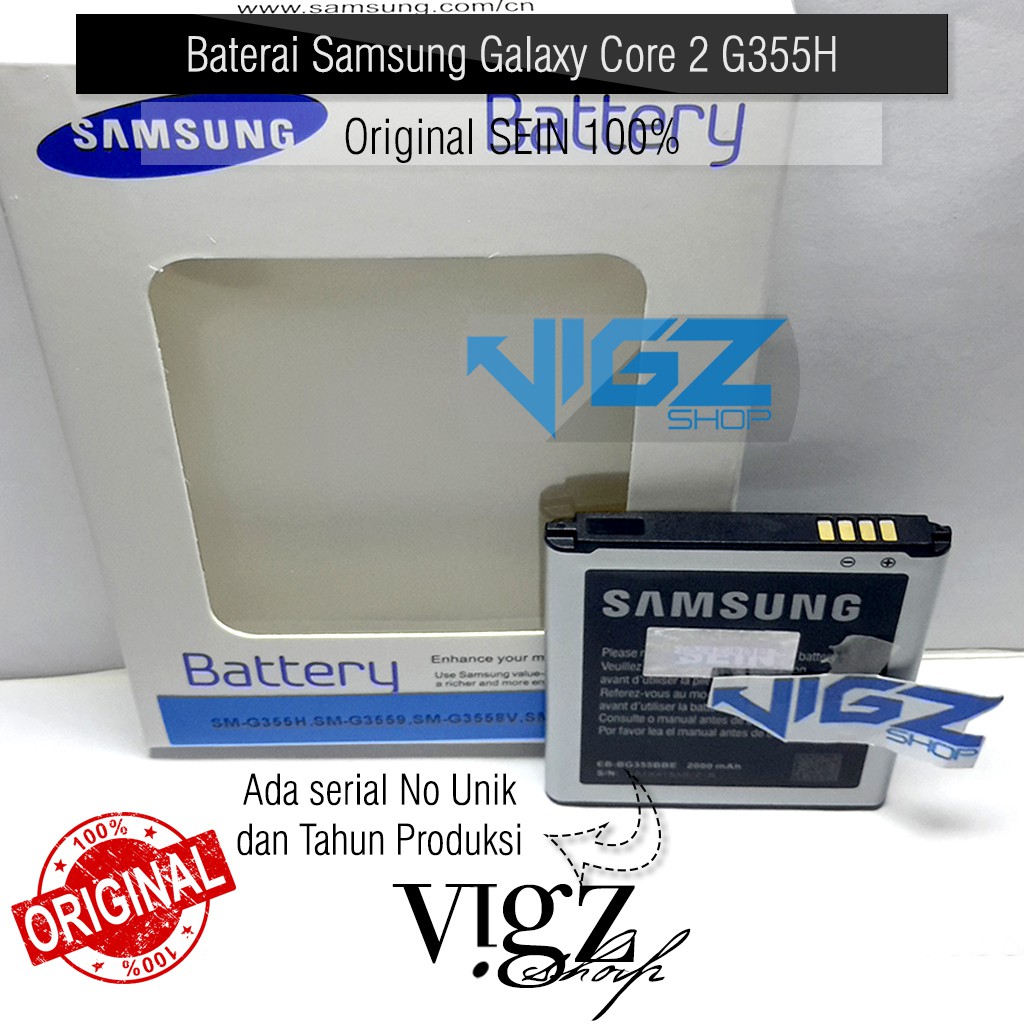 Baterai Battery Samsung Galaxy Core 2 G355 Original SEIN 100%