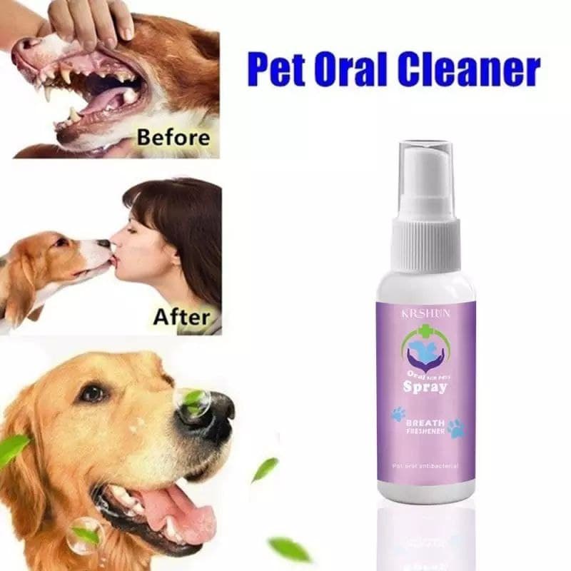 Penghilang Bau Mulut Kucing PET DENTAL SPRAY Obat Pembersih Kerak Gigi Dental Care Cat