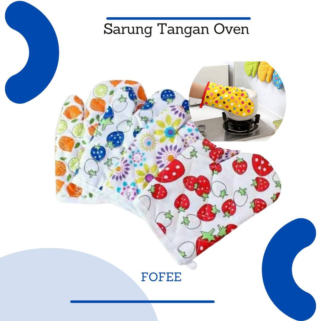 [LOCAL] - SARUNG OVEN Sarung Tangan Anti Panas Motif Sarung Tangan Masak Kitchen Gloves