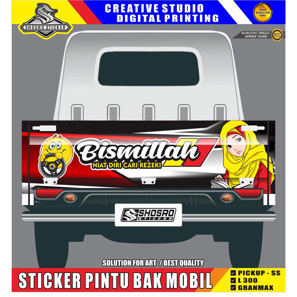 KS DECAL DECAL STICKER RACING BUAT BAK MOBIL PICK UP / DECAL STIKER PINTU BAK PICK UP L300, GRANMAX 