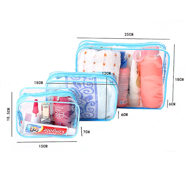 Tas Kosmetik / Makeup / Alat Mandi Bahan Pvc Anti Air Warna Permen Untuk Travel / Outdoor