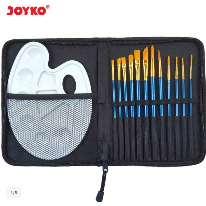 

(TERLARIS) Art Brush Set Alat Lukis Kuas Cat Air Minyak Acrylic Joyko BRS-7