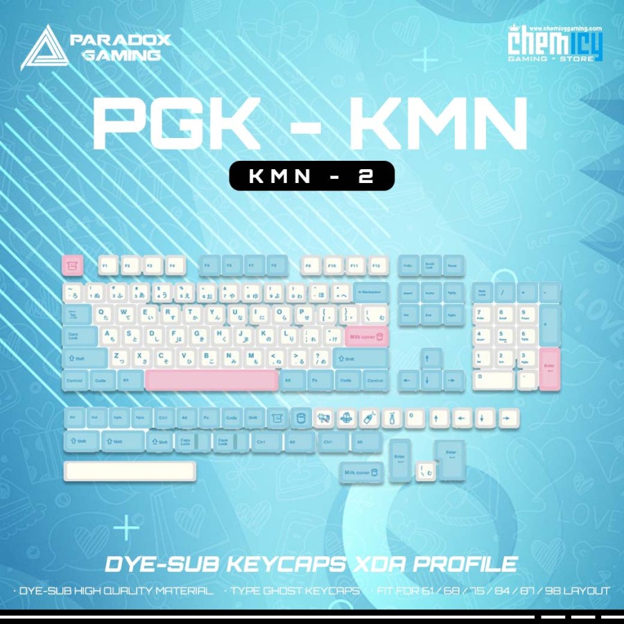 Paradox Gaming KMN-2 / KMN2 Dye-sub Keycaps 141 set XDA Profile