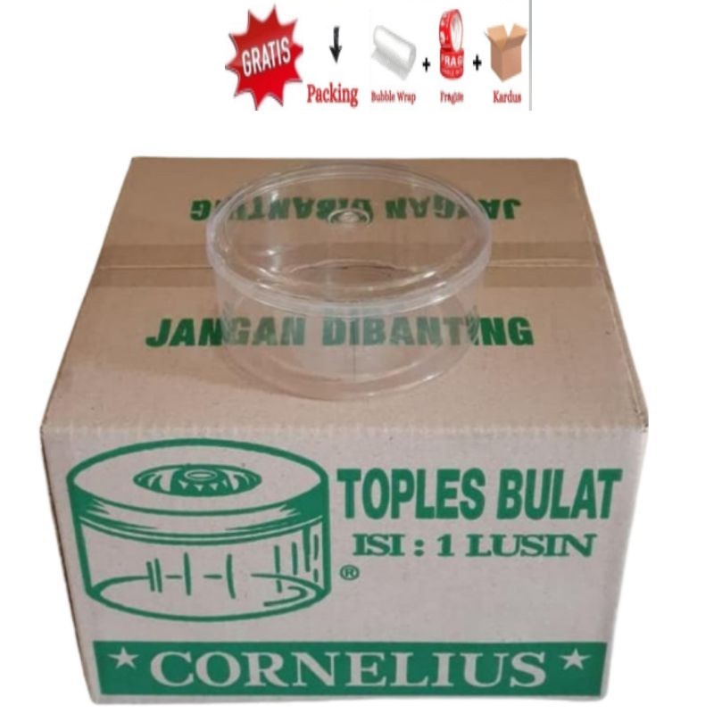 1 pcs Toples Kue Kering Coklat Lebaran Plastik Corneluis 1/2 Kg 500 gram Murah