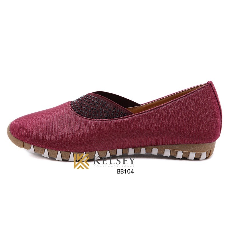 (GRATIS ALAS KAKI) NICOLE SEPATU SLIP ON KELSEY BB104  SANDAL WANITA FLAT SHOES