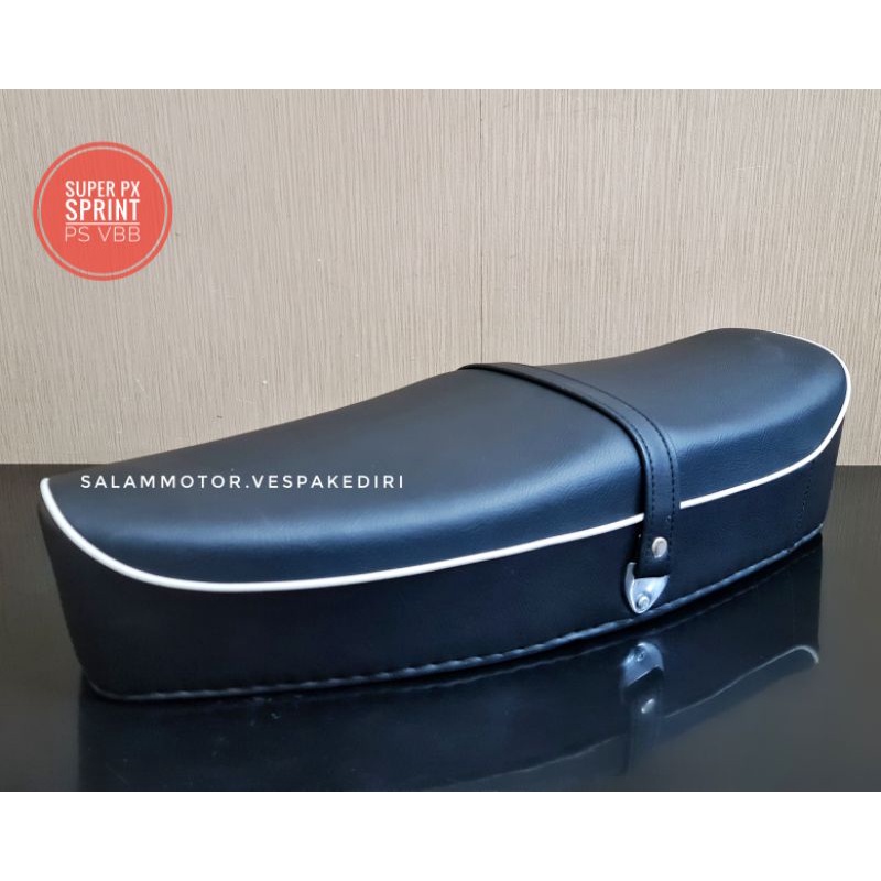 Jok panjang vespa PIAGGIO lis putih MBtech / Oscar Fullper super px ps sprint vbb