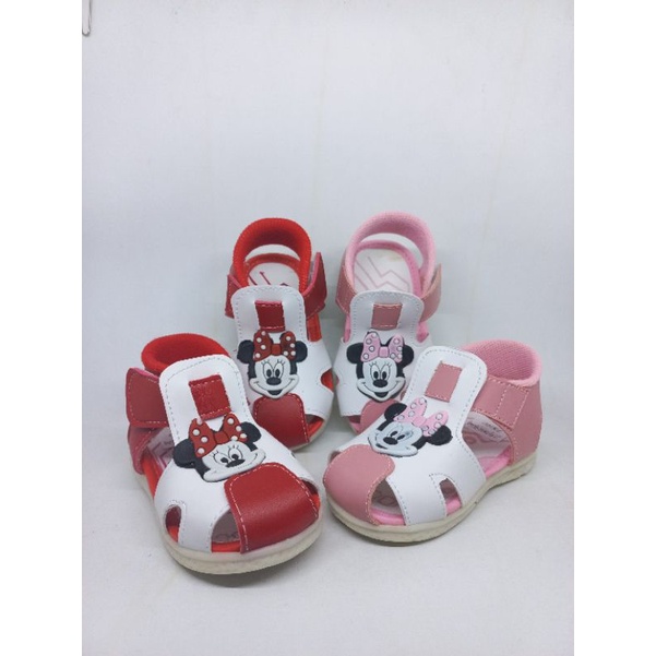 C.times/SEPATU anak karakter mini mouse kulit