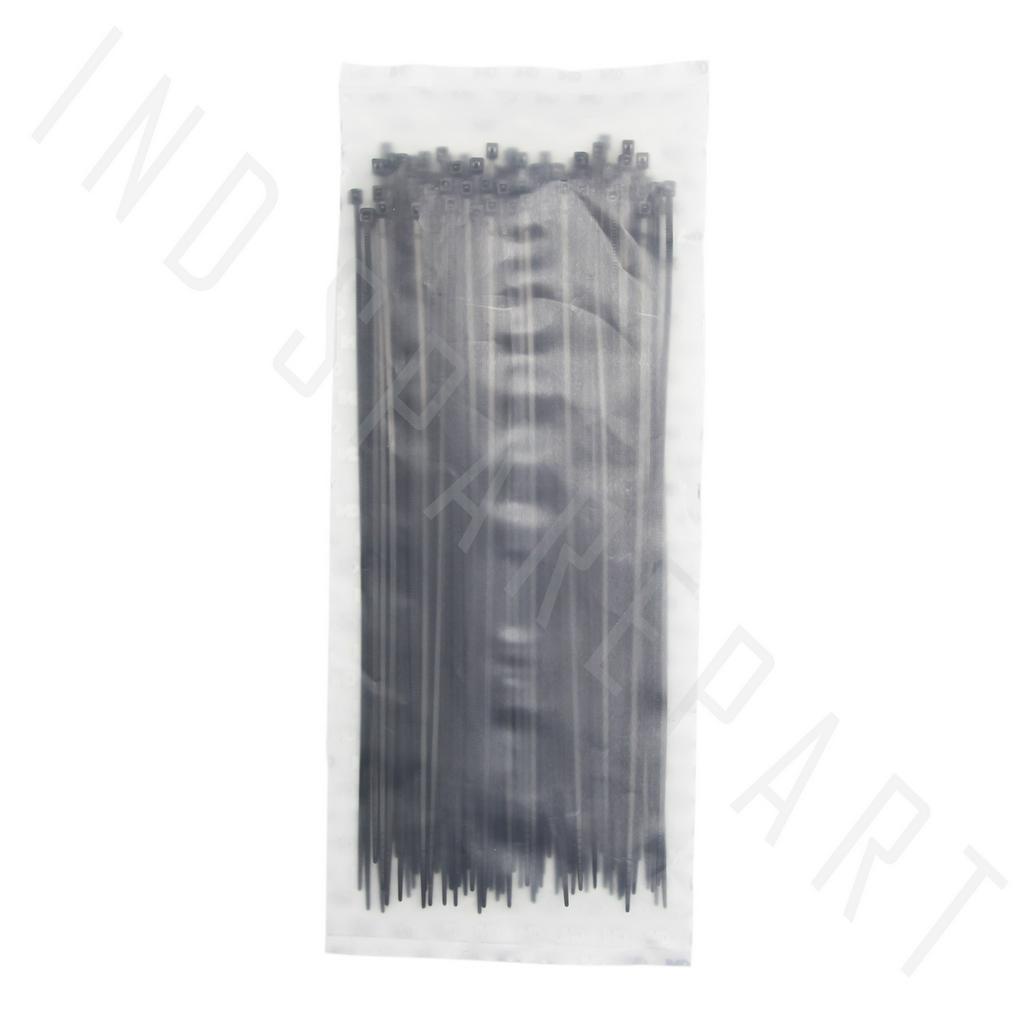 Kabel-Cable-Pengkitat Nylon-Nilon Tie-Ties-Tis 2.5x200-2.5 x 200 mm Hitam 100 Pcs-Biji