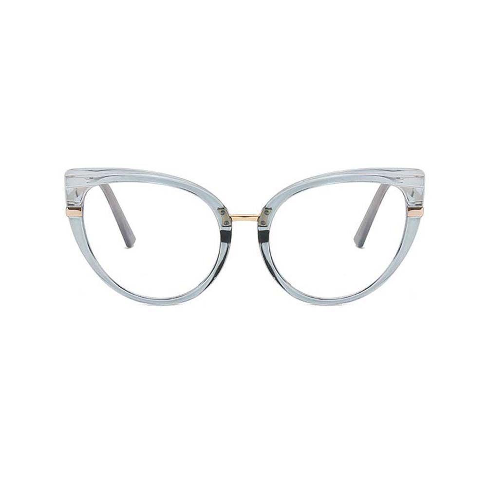 Agustinina Kacamata Anti Radiasi Sexy Untuk Wanita Anti Blue Light Metal Frame Black Eyeglasses Cat Eye Glasses