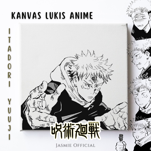 JUJUTSU KAISEN Itadori Yuuji Fanmerch Anime Kanvas Lukis (BISA CUSTOM) - Canvas Painting Anime Fanme