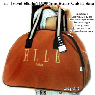  tas  elle  paris travel ukuran besar merah  Shopee Indonesia