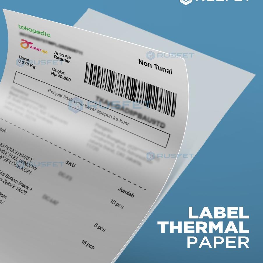 

Miliki Sticker Thermal Paper Label Kertas Printer Resi Stiker Bare POS RUSFET TER ~