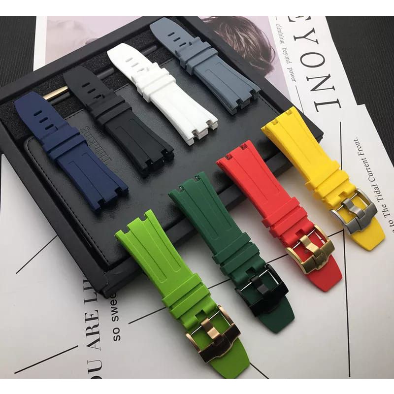 Tali Jam AP Audemars piguet Strap Jam tangan Audemars piguet AP Rubber Silicon strap jam mewah gelang jam Ap Gesper jam Ap