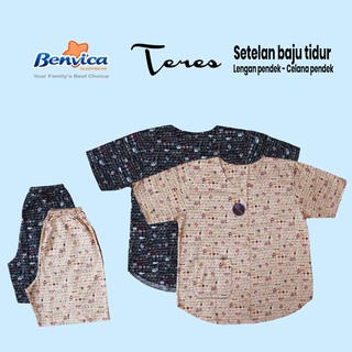 BAJU TIDUR CELANA  PENDEK KATUN  TERES PREMIUM BANYAK MOTIF 