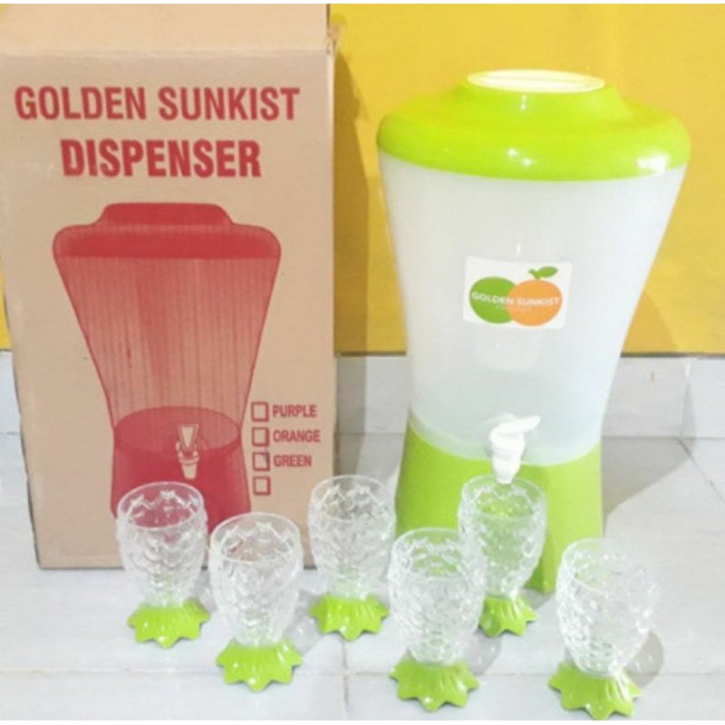 Jual Dispenser Golden Sunkist Gelas Nanas Dispenser Mini Shopee Indonesia 3108