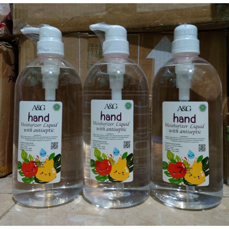 A&amp;G cair hand sanitizer with antiseptip uk. 1L