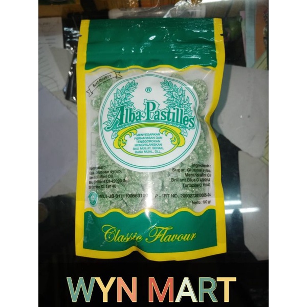 

Permen Alba Pastilles Permen Mint Minyak Kayu Putih 100 gr