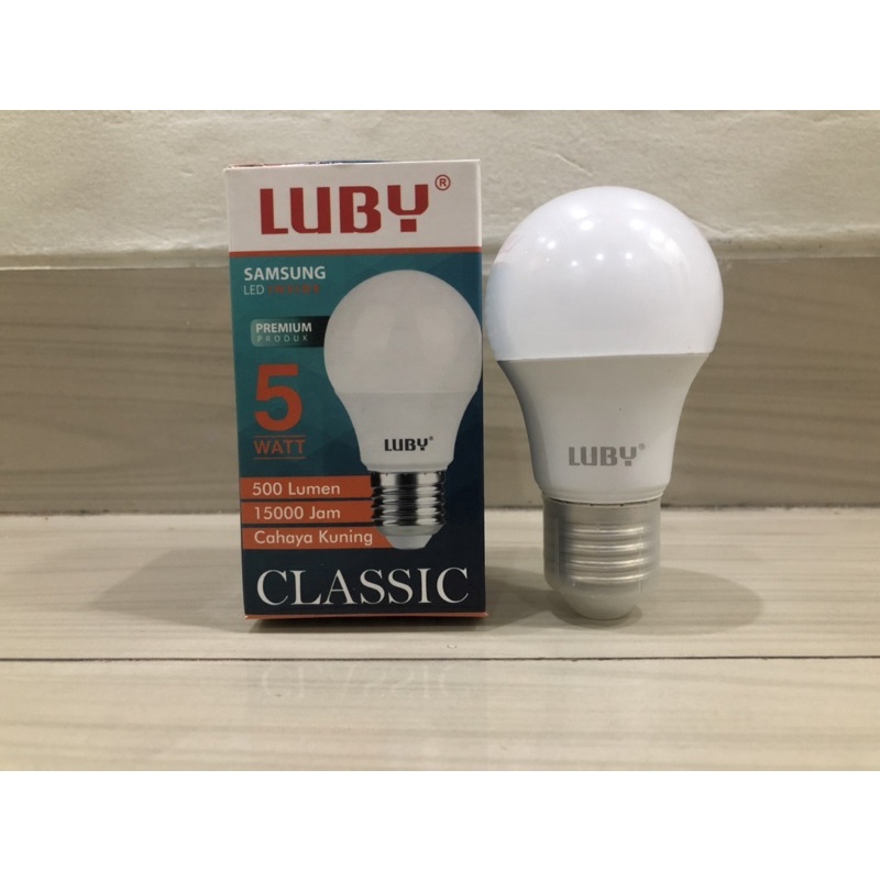 BOHLAM LED LUBY CLASSIC CAHAYA KUNING PAKET 10 PCS 5 WATT