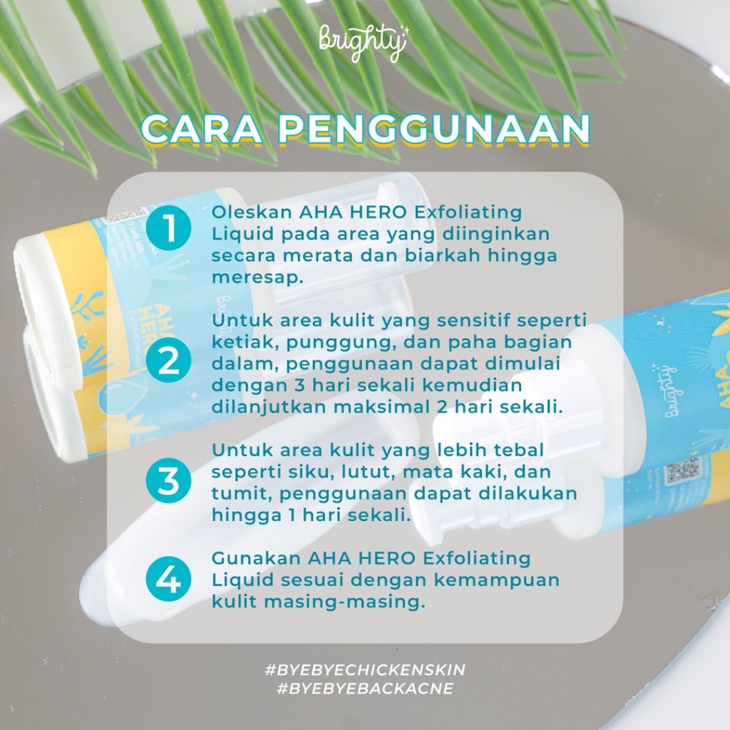 [ FREE GIFT ] Brighty AHA HERO Exfoliating Liquid  - Serum Pemutih Ketiak Jerawat Punggung Chicken Skin Back Acne