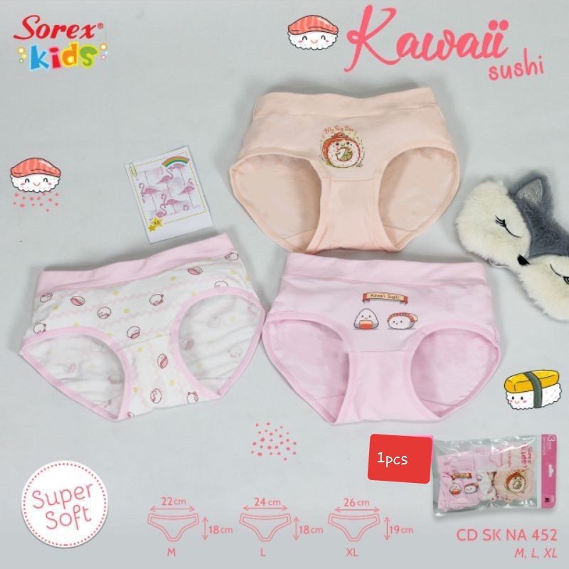 1 BIJI - 1 Pcs Celana Dalam Anak Perempuan SOREX SK1300 SK1301 SK1020 SK1305 NA450 NA403 NA451 sk130