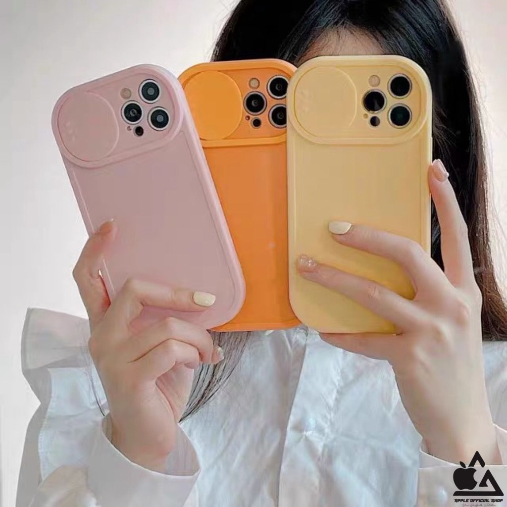 Softcase Lucu Rubber Korean Candy Oval 3D Slide Camera iPhone 13 PRO MAX 12 PRO MAX 11 PRO MAX XR X XS MAX 7 Soft Case Lucu Window Camera SILIKON MEWAH Camera Kamera Protection