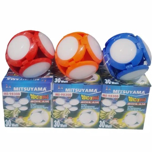 Bohlam Dragon Ball 30 Watt Mitsuyama MS-9830D Lampu Bola UFO Hias LED Football