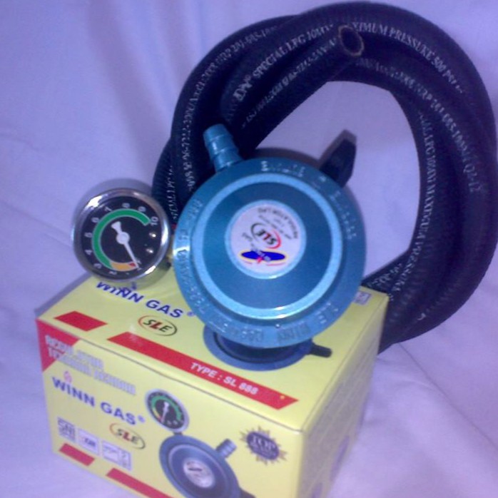 Regulator BIOGAZ MATIC WINN GAS SLE 888 M Selang Gas LPG 500 PSI