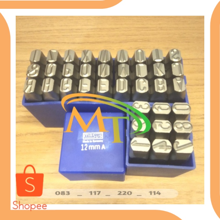

Dijual sparepart Huruf dan angka ketok 12 mm Masus Germany stamp punch lette Limited