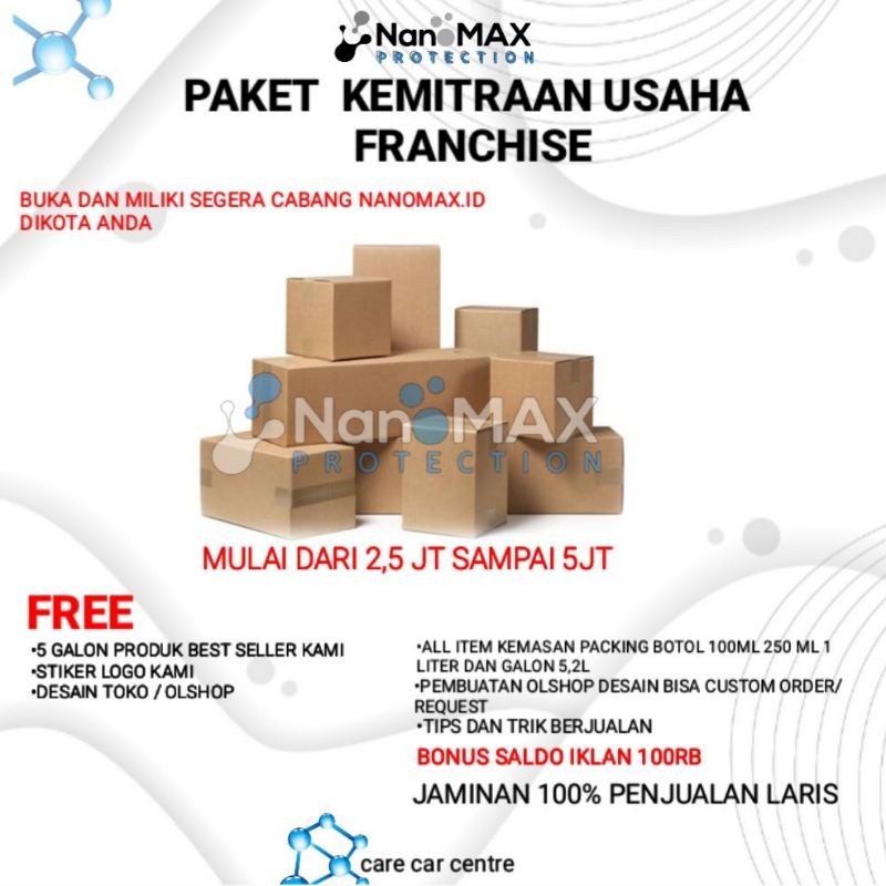 paket kemitraan usaha/franchise/produk detailing