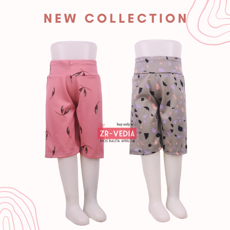 Kulot Motif uk 1-2 Tahun / Celana 3per4 Anak Perempuan Skirt Murah Celana Pendek Pants Adem Kulot