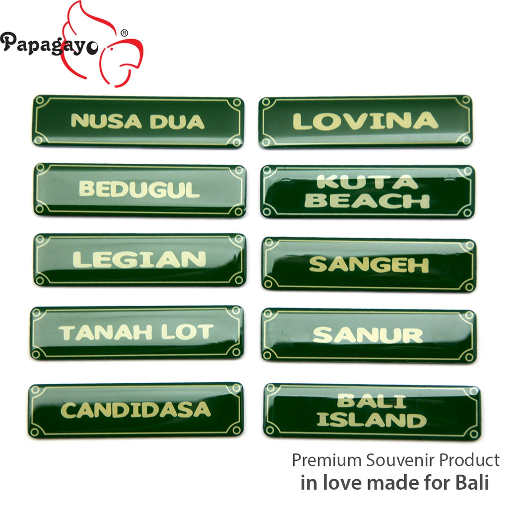 PAPAGAYO Magnet Kulkas Besi Souvenir BALI EDITION