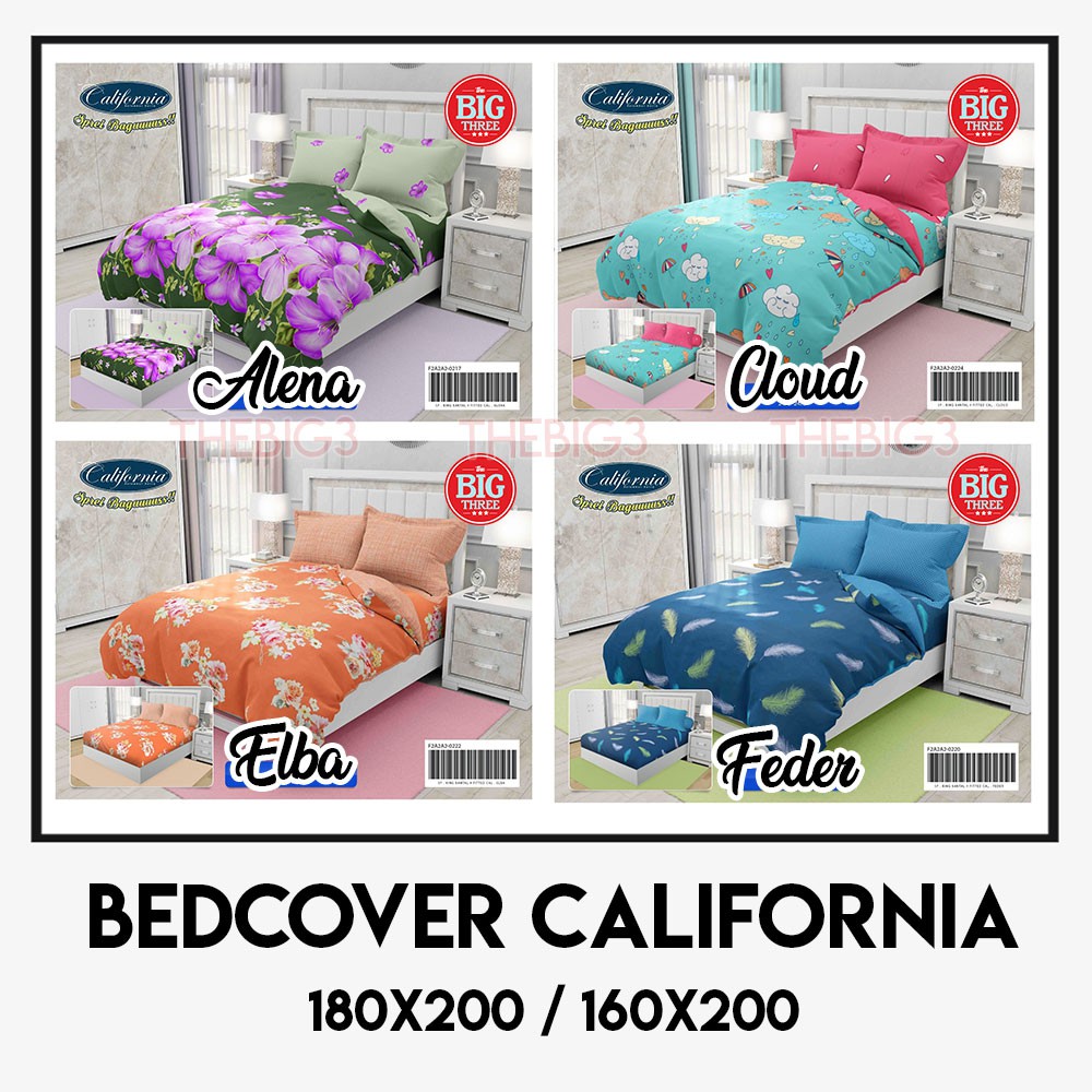 CALIFORNIA Comforter 180x200 cm Motif Abelia Bianca Balena Chiara Ranti Rossy Origami Meow Ranti - COMFORTER 180 TBT