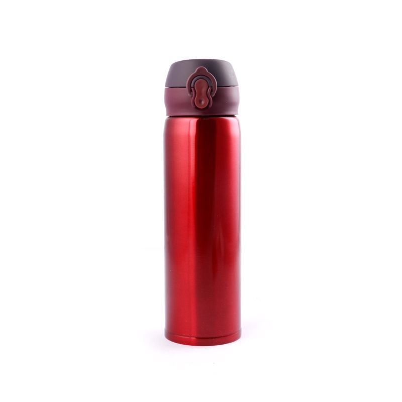 Termos Kancing Polos 500ml Botol Minum Tahan Panas &amp; Dingin Thermos Vacuum Tumbler Stainless Steel