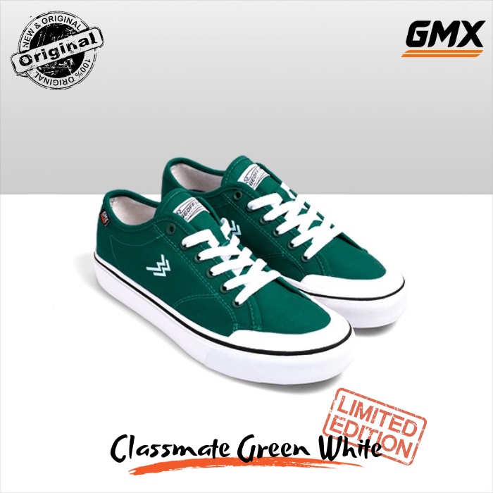 Sneakers Pria geoff max Classmate Green White Casual Anak Laki Korean Style Original Asli Promo Keki