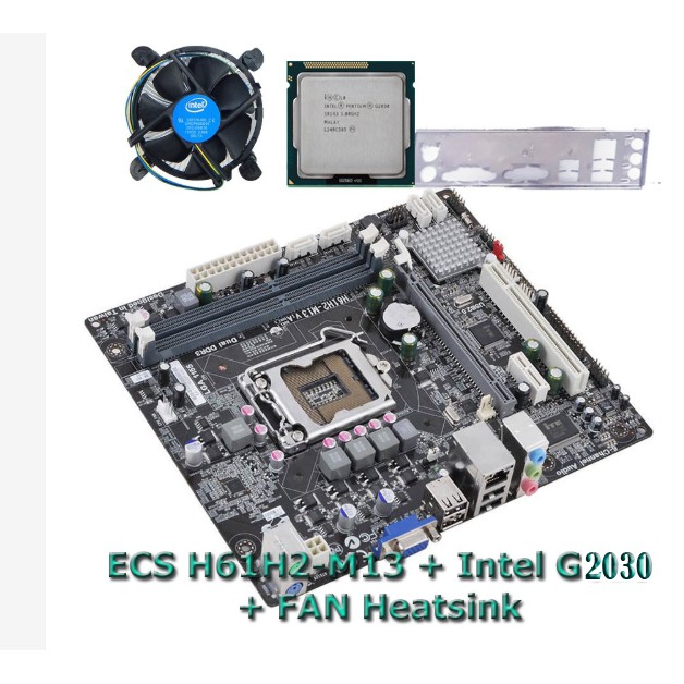 Motherboard PC Gaming H61 ECS H61H2-M13 + Procie Intel G2030 3.0Ghz