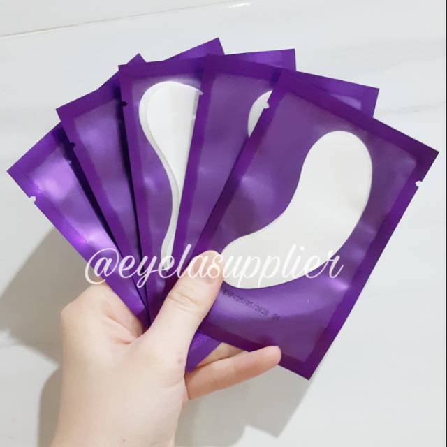 100pcs eyepatch gel pads hydrogel untuk eyelash extension tanam bulumata bantalan mata