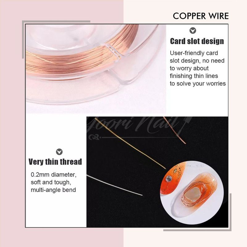 Copper wire nail art kawat tembaga dekorasi kuku