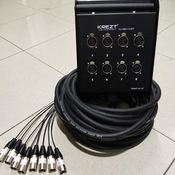 Kabel Snake 8 Channel Komplit + Stage Box Krezt 15 Meter Termurah