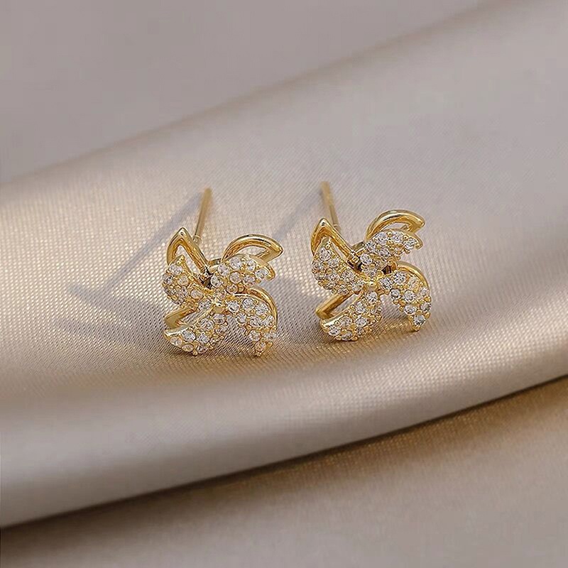 Anting Tusuk Bentuk Kincir Angin Bahan Sterling Silver 925