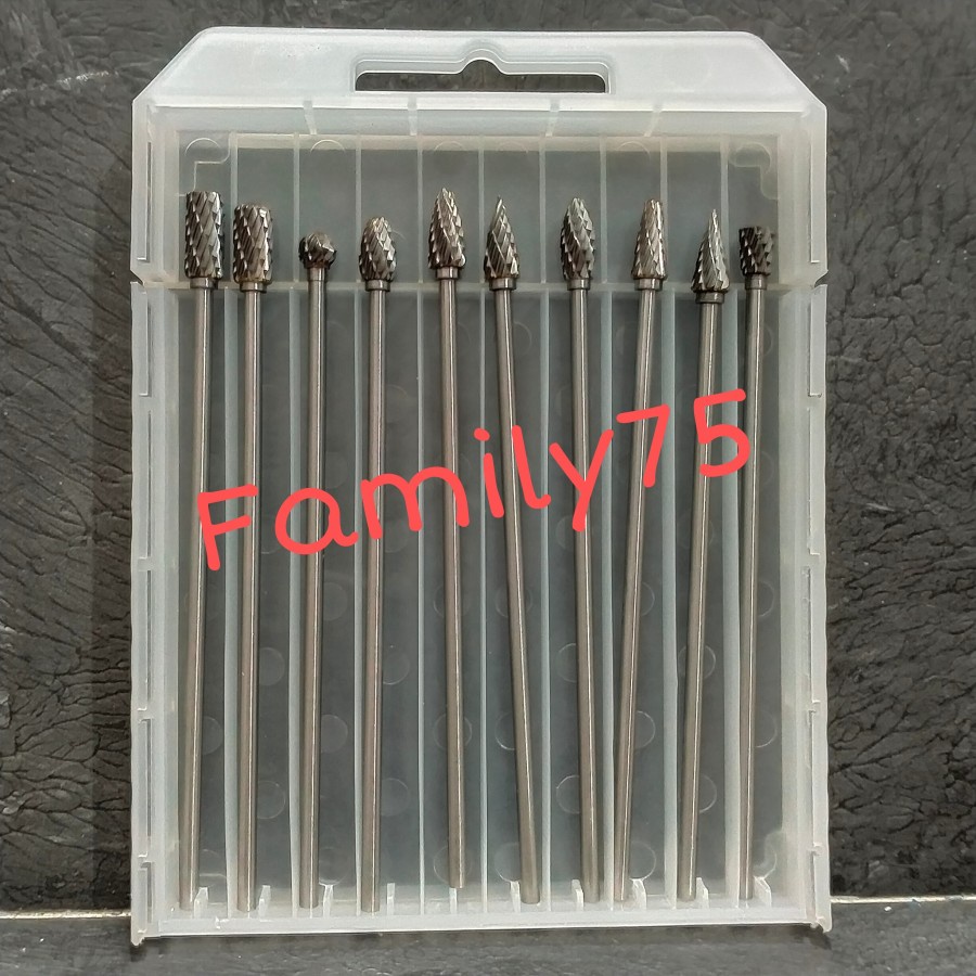 Mata cuner 3mm x 6mm Long panjang set 10 pcs Mata tuner Mata bor cun 3 mm x 6 mm set 10pcs